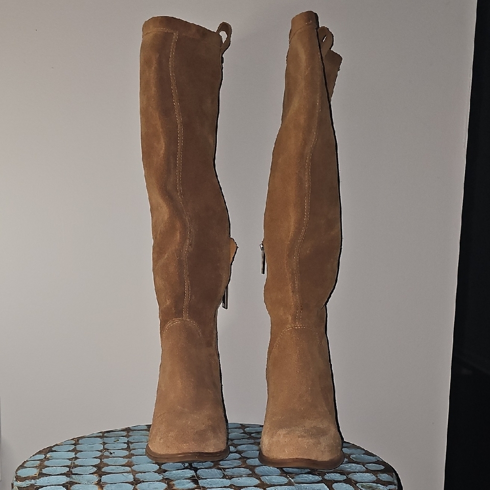 Ugg Suede Knee-High Boots - Tan